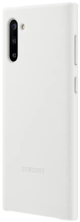 Чехол оригинальный Samsung Leather Cover для Galaxy Note 10 (белый)